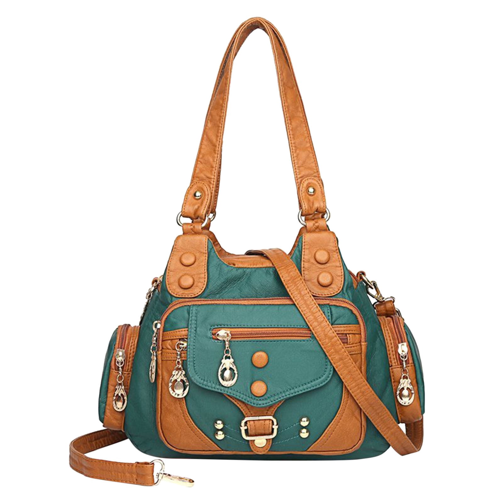 LONGshukeji Hobo Bags for Women Vegan Leather Shoulder Purses and Handbags Ladies Tote Bags Purse with Crossbody Strap
