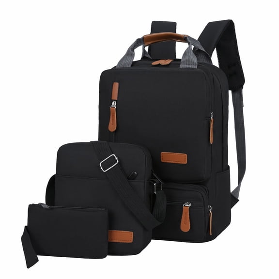 LONGshukeji Laptop Backpack, Crossbody Bag, Handbag, Backpack Set - 3-in-1 Combo, Oxford Cloth Water Resistant for Men Women for Travel Work Study Daily Use