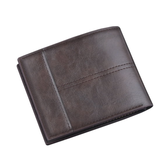 LONGshukeji Leather Wallet for Men Bifold Slim Travel Secure RFID Blocking Full Grain with Removable ID Credit Card Holder