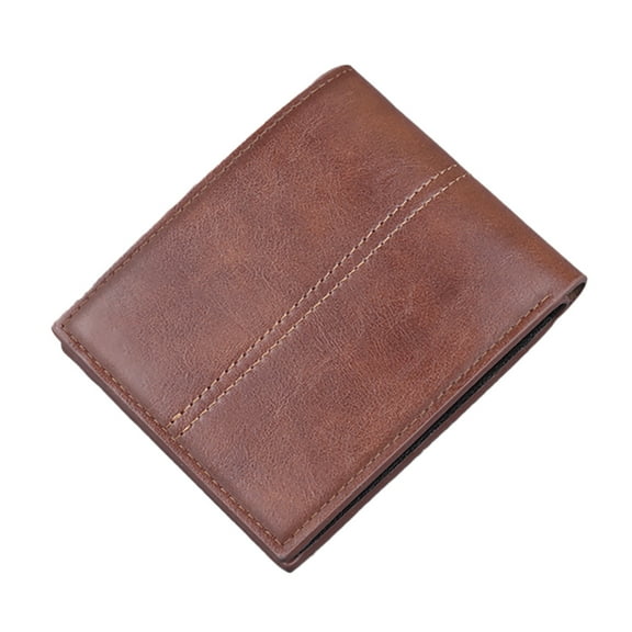LONGshukeji Leather Wallet for Men Bifold Slim Travel Secure RFID Blocking Full Grain with Removable ID Credit Card Holder