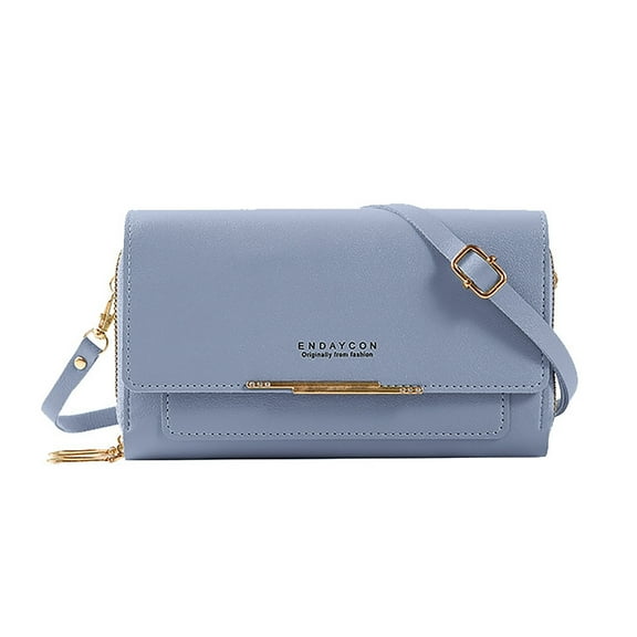 LONGshukeji New Women's Wallet Korean Multifunctional Shoulder Bag Medium Long Clutch Purse Bag