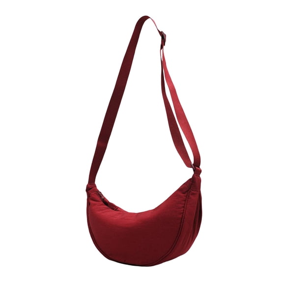 LONGshukeji Sling Dumpling Crossbody Underarm Bag with Zipper Crescent Satchel Purse Shoulder Handbag Hobo for Women Office Travel