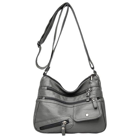 LONGshukeji Vintage New Versatile Soft PU Leather Interlayer One Shoulder Crossbody Bag Handbag
