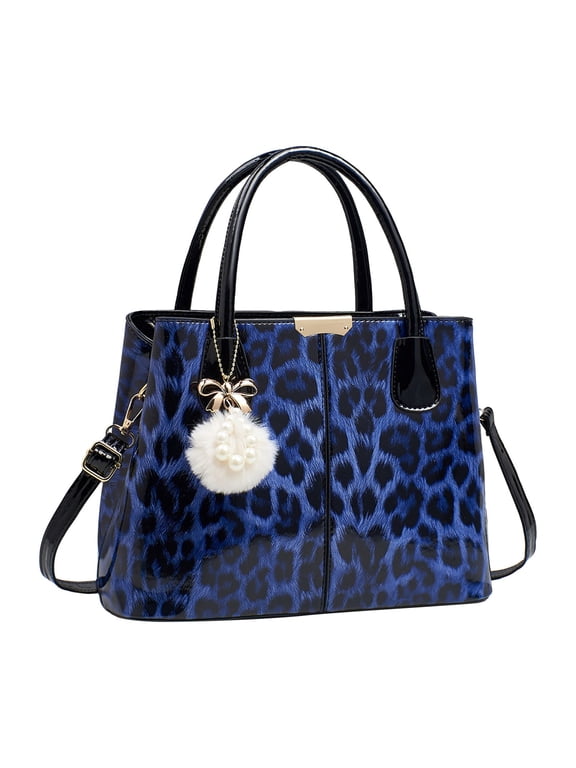 Women's Trendy Handbag Leopard Shoulder Bag Fashionable Casual Small Square Bag