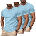 thumbnail image 1 of LONKITO 3-Pack Mens T Shirts Short Sleeve Crewneck Tees Workout Shirts for Lightweight Breathable, Size L, 1 of 7