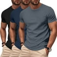 thumbnail image 1 of LONKITO 3Pack Mens Shirts Short Sleeve Workout T Shirts Breathable Crewneck Tees for Gym Running Joggers, Size 3XL, 1 of 7