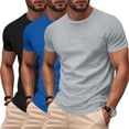 thumbnail image 1 of LONKITO 3Pack Mens Shirts Short Sleeve Workout T Shirts Breathable Crewneck Tees for Gym Running Joggers, Size XL, 1 of 8