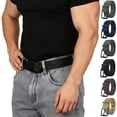 thumbnail image 1 of LONKITO Belts for Men, Adjustable Nylon Canvas Belts for Casual Work Travel, 1.4 x 47 Inch, 1 of 5