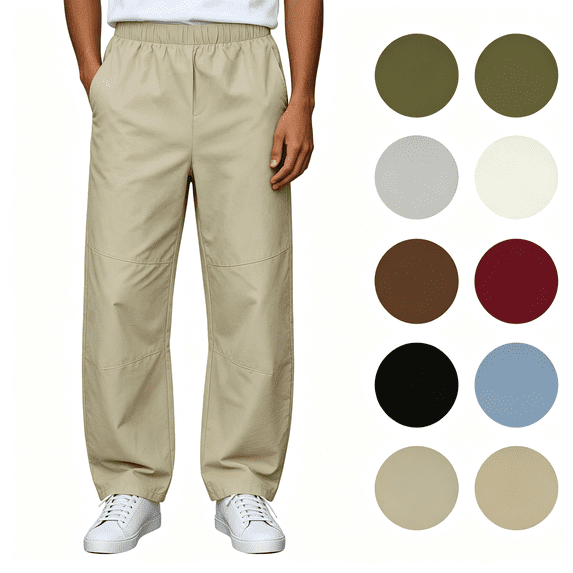 LONKITO Boys Pants with Pockets Lightweight Casual Sports Pants Elastic Waist Straigh Leg Teen Clothes Size 15-16 Years
