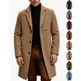 thumbnail image 1 of LONKITO Casual Peacoats for Men Relaxed Fit Long Outerwear Coats with Pockets Fall Winter Clothes, 1 of 7