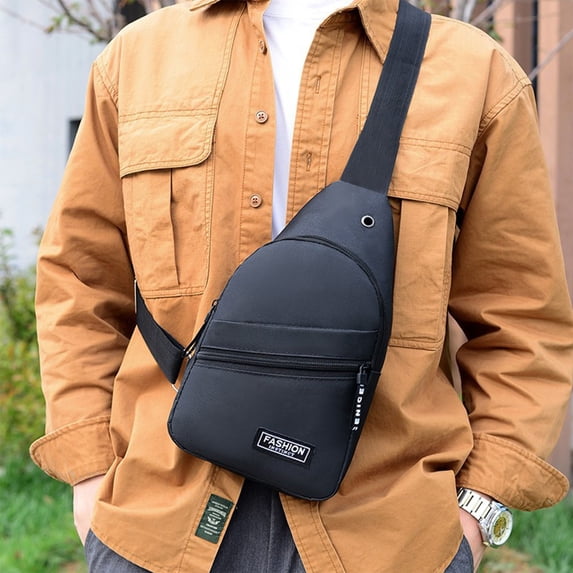 LONKITO Crossbody Bags for Men Trendy Sling Bag Backpack Casual Chest Bag with Convertible Shoulder Strap