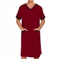 thumbnail image 1 of LONKITO Men's Nightgown Short Sleeve Nightshirts Long Pajama Nightshirt Comfort Lounge Sleep Shirt, 1 of 6