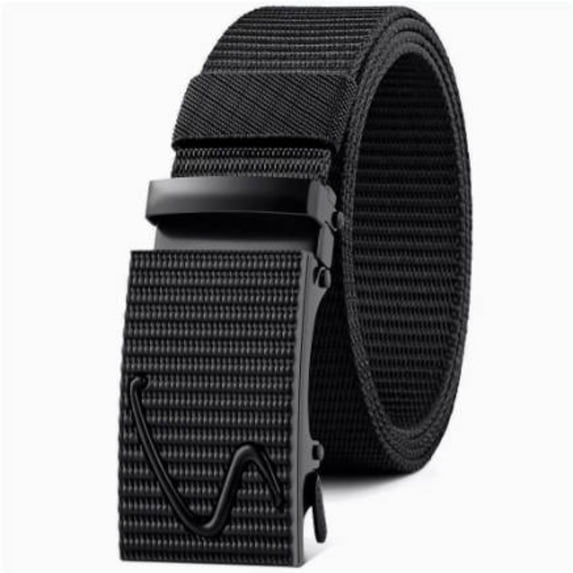 LONKITO Mens Belts Automatic Buckle Outdoor Nylon Canvas Belt for Work Hiking