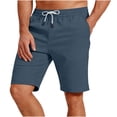 thumbnail image 1 of LONKITO Mens Casual Shorts with Pockets Classic Slim Fit Summer Shorts Elastic Waist Drawstring, 1 of 7