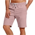 thumbnail image 1 of LONKITO Mens Casual Shorts with Pockets Classic Slim Fit Summer Shorts Elastic Waist Drawstring, 1 of 7