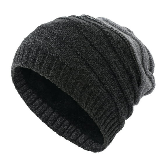 LONKITO Mens Hats Winter Unisex Brimless Beanie Fleece Warm Knit Head Cover Cap