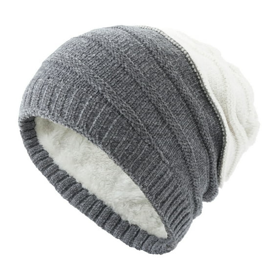LONKITO Mens Hats Winter Unisex Brimless Beanie Fleece Warm Knit Head Cover Cap