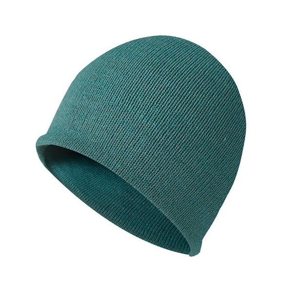 LONKITO Mens Hats Winter Unisex Brimless Beanie Warm Reflective Knitted Wool Hat Blue Beanies