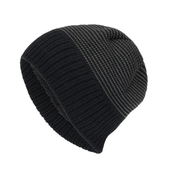 LONKITO Mens Hats Winter Warm Hats Knit Brimless Beanie Fashion Striped Cap