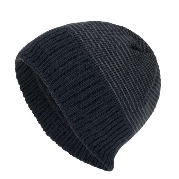 LONKITO Mens Hats Winter Warm Hats Knit Brimless Beanie Fashion Striped Cap
