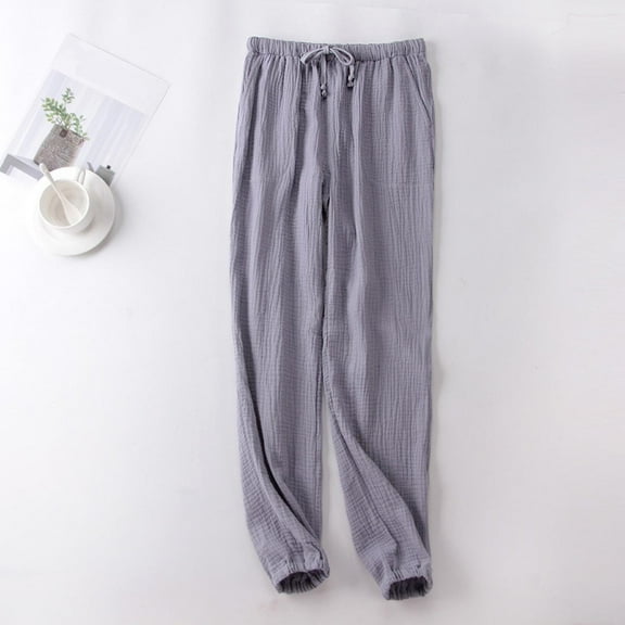 LONKITO Mens Pajama Pants Cotton Comfortable Pj Sleep Pants Elastic Waist Loungewear Pjs Bottoms