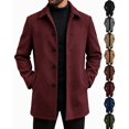thumbnail image 1 of LONKITO Mens Peacoat Long Jackets Relaxed Fit Outerwear Coats with Pockets for Fall Winter Clothes, 1 of 7