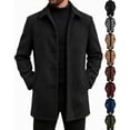 thumbnail image 1 of LONKITO Mens Peacoat Long Jackets Relaxed Fit Outerwear Coats with Pockets for Fall Winter Clothes, 1 of 7