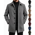 thumbnail image 1 of LONKITO Mens Peacoat Long Jackets Relaxed Fit Outerwear Coats with Pockets for Fall Winter Clothes, 1 of 7