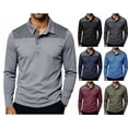 thumbnail image 1 of LONKITO Mens Polo Shirts Long Sleeve Lapel Button Pullover Shirts for Casual Business Work, 1 of 7