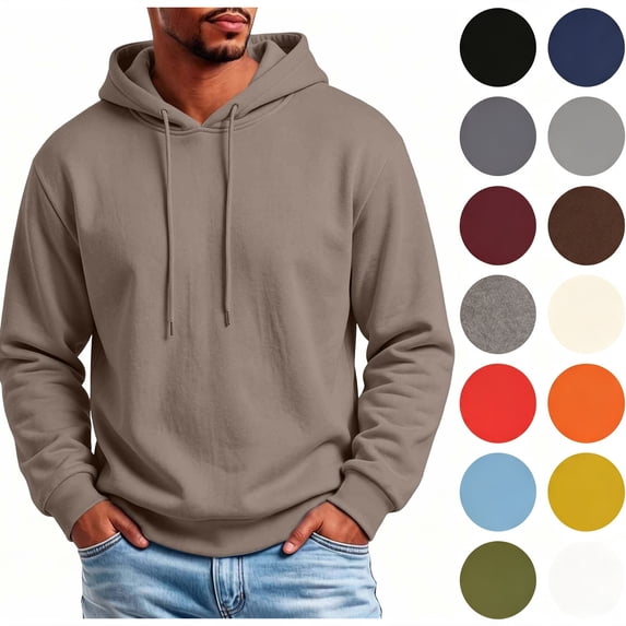 LONKITO Mens Pullover Hoodie Fleece Long Sleeve Hooded Sweatshirts Workout Casual Hoodies Size XL