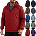 thumbnail image 1 of LONKITO Mens Rain Jackets Windproof Waterproof Windbreaker Packable with Hooded for Travel Hiking Cycling, 1 of 8