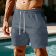 thumbnail image 1 of LONKITO Mens Shorts with Pockets, Casual Sports Workout Athletic Shorts Elastic Waist Drawstring, Dark Gray XL, 1 of 5
