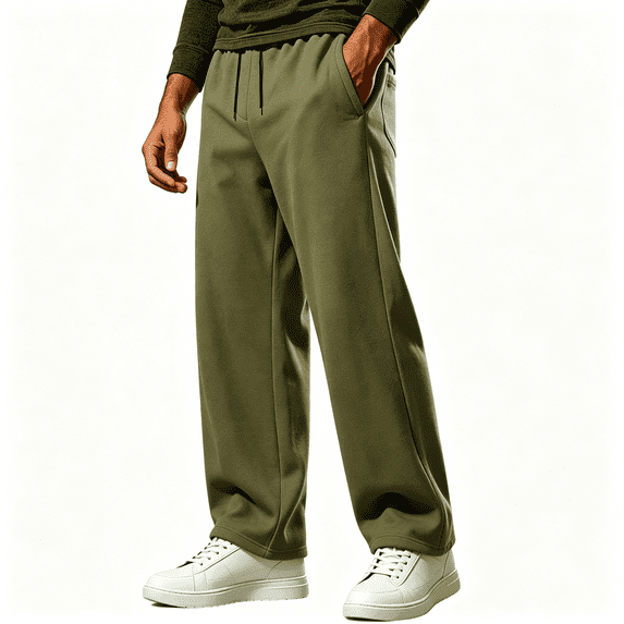 LONKITO Mens Sweatpants with Pockets Athletic Workout Jogger Pants Elastic Waist Drawstring Baggy Sweatpants Open Bottom Size XL