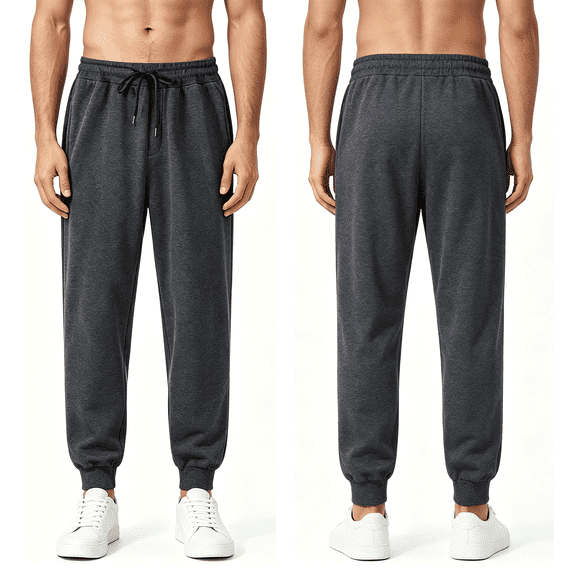 LONKITO Mens Sweatpants with Pockets, Casual Running Jogger Pants Workout Athletic Sweatpants Elastic Bottom, Size 3XL