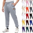 thumbnail image 1 of Mens Sweatpants with Pockets, LONKITO Casual Running Workout Sweatpants Elastic Bottom Drawstring Jogger Pants Gray S, 1 of 4