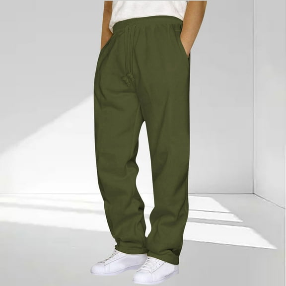 LONKITO Mens Sweatpants with Pockets Outdoor Running Jogger Pants Elastic Waist Drawstring Workout Casual Sweatpants Open Bottom