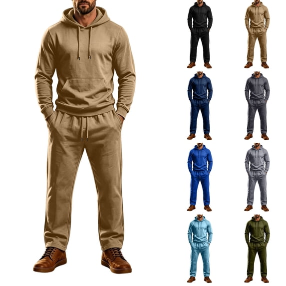 LONKITO Mens Sweatsuits 2PC Sets Pullover Hoodies and Sweatpants with Pockets Casual Athletic Sweatsuits