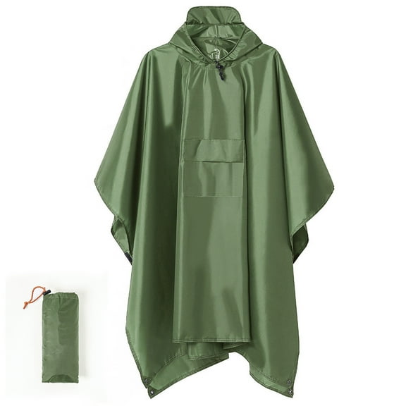 LONKITO Mens Womens Hooded Rain Poncho for Adults Waterproof Lightweight Rain Coat Reusable Rain Jacket