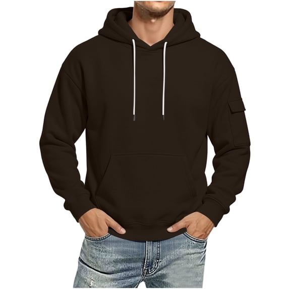 LONKITO Pullover Hoodies for Men with Pockets Long Sleeve Hooded Sweatshirts Casual Fleece Hoodie Size S
