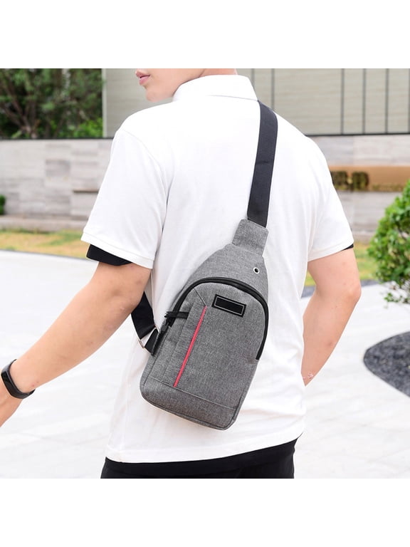 Sling Bag for Men Crossbody Backpack, Small Sling Backpack Mens Shoulder Bag, Casual Daypack Hiking Bag for Travel