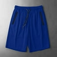 thumbnail image 1 of LONKITO Summer Mens Shorts Elastic Waist Breathable Ice Silk Drying Workout Shorts with Pockets Zipper for Gym Running, 1 of 6