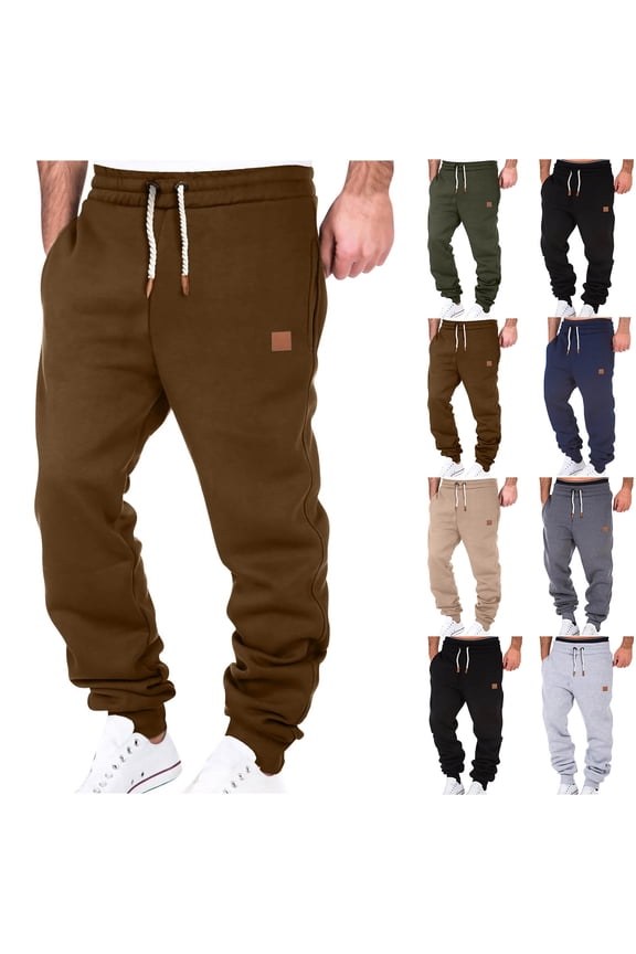 Mens Sweatpants with Pockets, LONKITO Athletic Workout Jogger Pants Running Casual Sweatpants Elastic Bottom, Size S