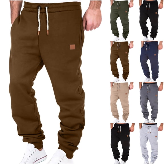 Mens Sweatpants with Pockets, LONKITO Athletic Workout Jogger Pants Running Casual Sweatpants Elastic Bottom, Size XXL