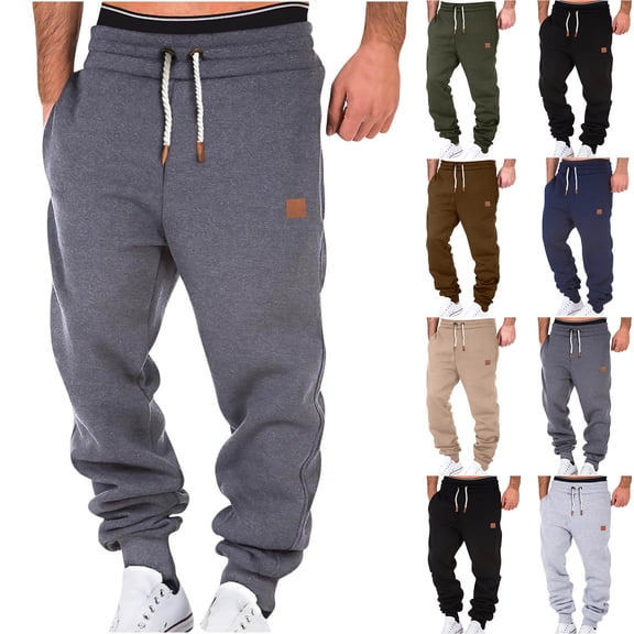 Mens Sweatpants with Pockets, LONKITO Athletic Workout Jogger Pants Running Casual Sweatpants Elastic Bottom, Size XXL