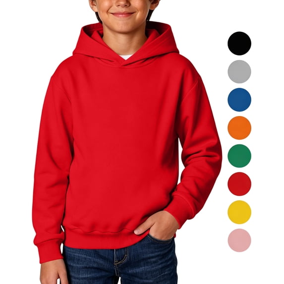 LONKITO Teen Boys Hoodies, Cotton Pullover Hoodie Lightweight Athletic Sweatshirts for Boys Size 11-12