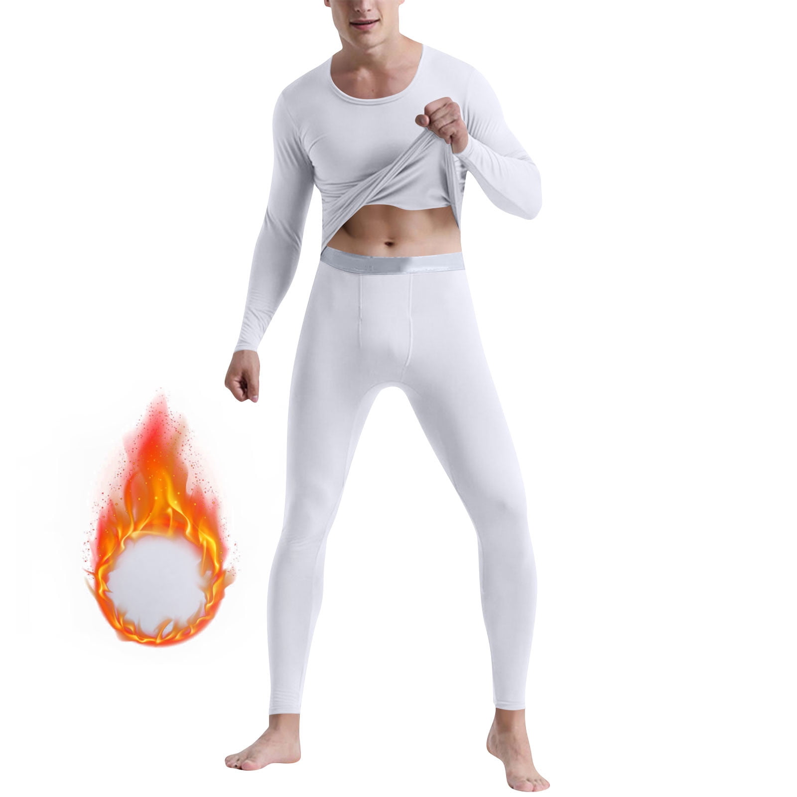 LIBRCLO Thermal Underwear for Men Fleece Lined Warm Long Johns Loungewear  Shirts and Pants Outfit Sets Fall Winter Clothes