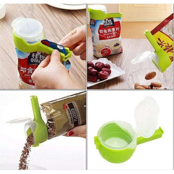 LONOOR Kitchen Multifunction Seal Pour Food Storage Bag Clamp Snack Sealing Clip UK