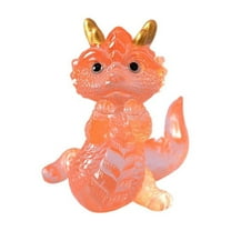 LONPUN Crazyview Mini Dragon Figurines, Cute Mini Resin Dragon Figurines, 2024 Year of Dragon Statue Chinese Mascot Fengshui Ornament, Colorful Small Mythical Animals Collectible Gift Home Decor Q9K3