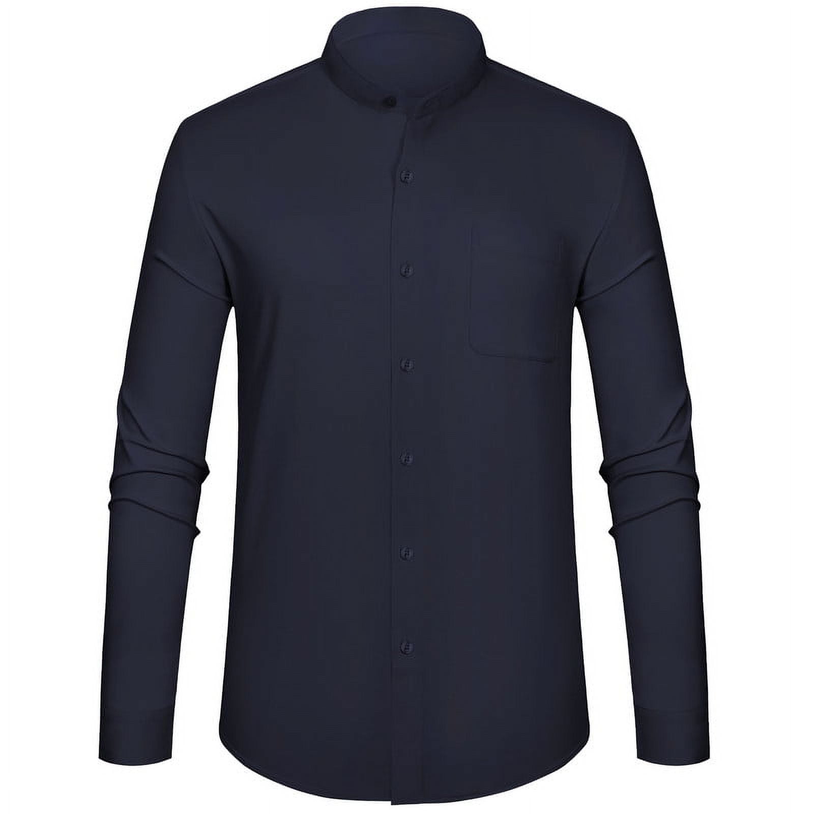 walmart mens dress shirt Slim Fit Shirts for Men in Various Sizes polished and versatile for all occasions Comfort Stretch Non-Iron Stripe Dress
