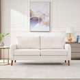 thumbnail image 1 of LONTAI 70.08" W Loveseat Sofa, Mid Century Modern Love Seat Couches for Living Room, Upholstered Sofa Couch for Bedroom, Soft Love Seats Furniture, Beige, 1 of 10